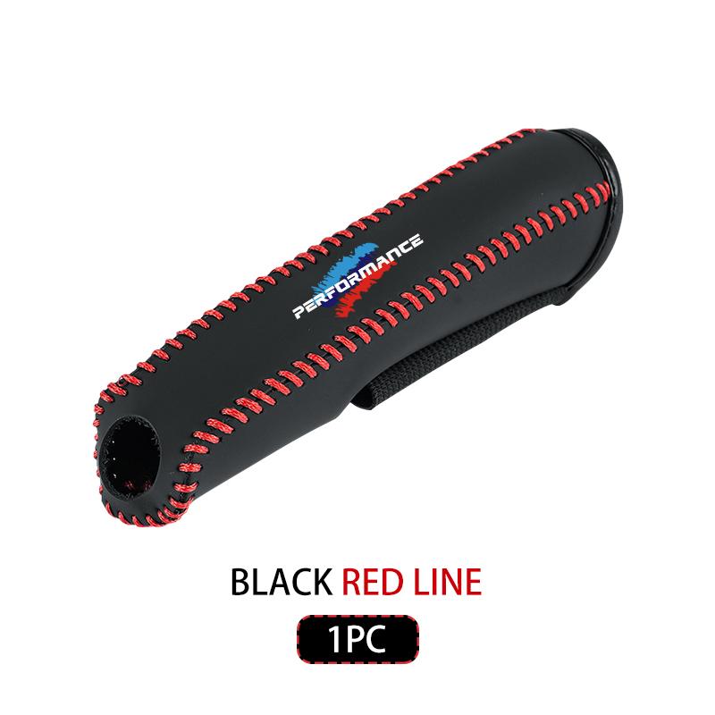 ABP1 Car Handbrake Sleeve Leather Cover Anti-Skid Auto Parking Brake For BMW M Performance E84 F10 F20 F15 F25 iX iX1 iX2 iX3 iX5 iX7