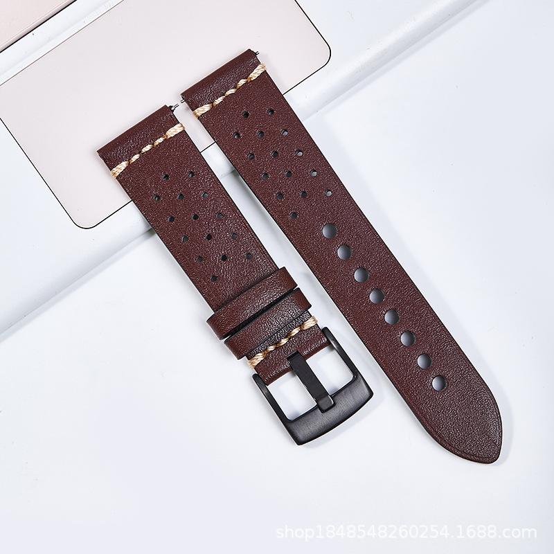 Leder-Handzug-Kabel-Uhrenarmband, Geeignet für Huawei 20mm 22mm Lederarmband, High-End Weich