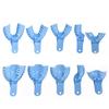 10 Stück Dental Abdrucklöffel Abdrucknetz Kunststoffmaterialien Dental Abdrucklöffel Volle Größe Grün Blau Laborwerkzeuge