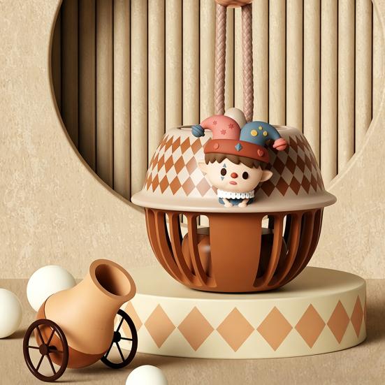 Hanger Fan Adjustable 3-Speed Wind Modes Portable Hanging Neck Small Fan Cartoon Elephant Design Circus Bells Shape Cooling