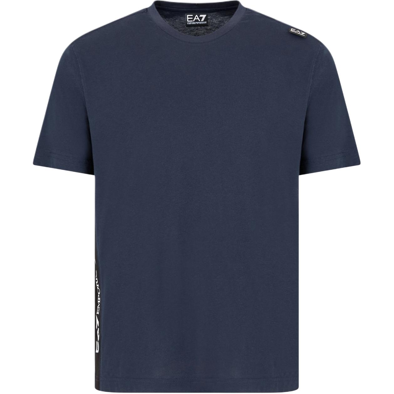 

Emporio Armani EA7 Solid Color Round Neck Short Sleeve T-Shirt Men Tops Blue 6DPT04-PJVPZ-1562 M