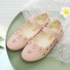 New spring girls hollow flower princess shoes soft sole baby shoes Korean version small leather shoes single shoes dance shoes