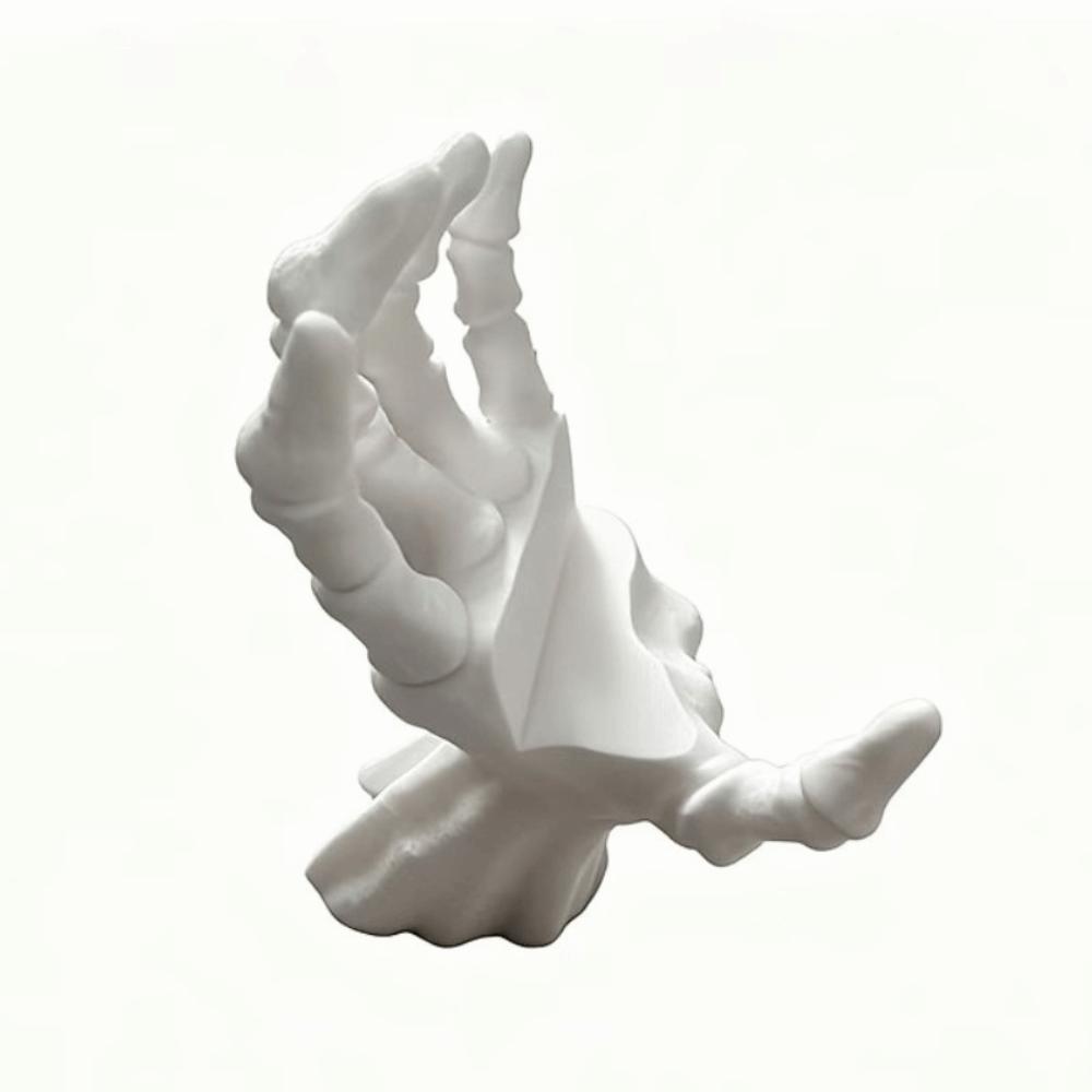 Gothic Style Halloween Skeleton Hand Shaped Bookshelf 3D Printing Book Display Rack Home Decor