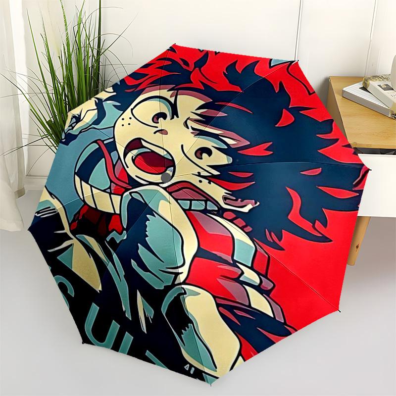 1pc Ultimate Anime Character Automatic Folding Umbrella, Portable 3-Fold Design, 8-Bone Iron Frame Outdoor Umbrella, Perfect Gift for Fans, Travelers,