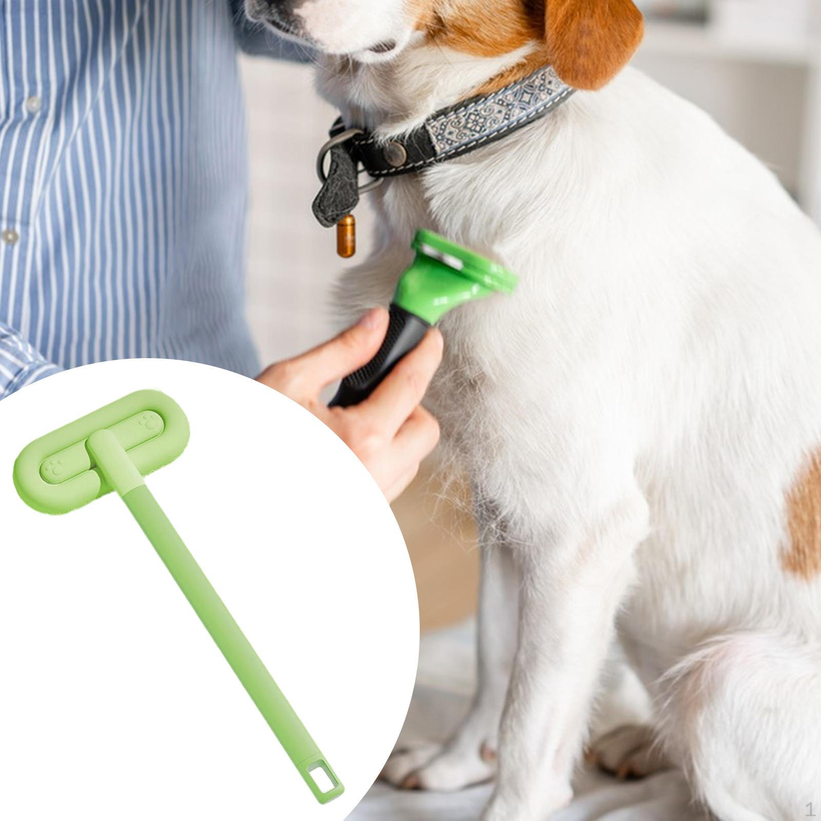 

Pet Hair Removal Brush Dog Cat Remover Multifunctional Cleaner with Long Handle for Bed Sheets зелёный