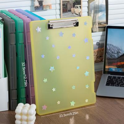 Star Stickers A4 Folder for Office Documents, Designed for Students To Organize Test Papers and Study Supplies