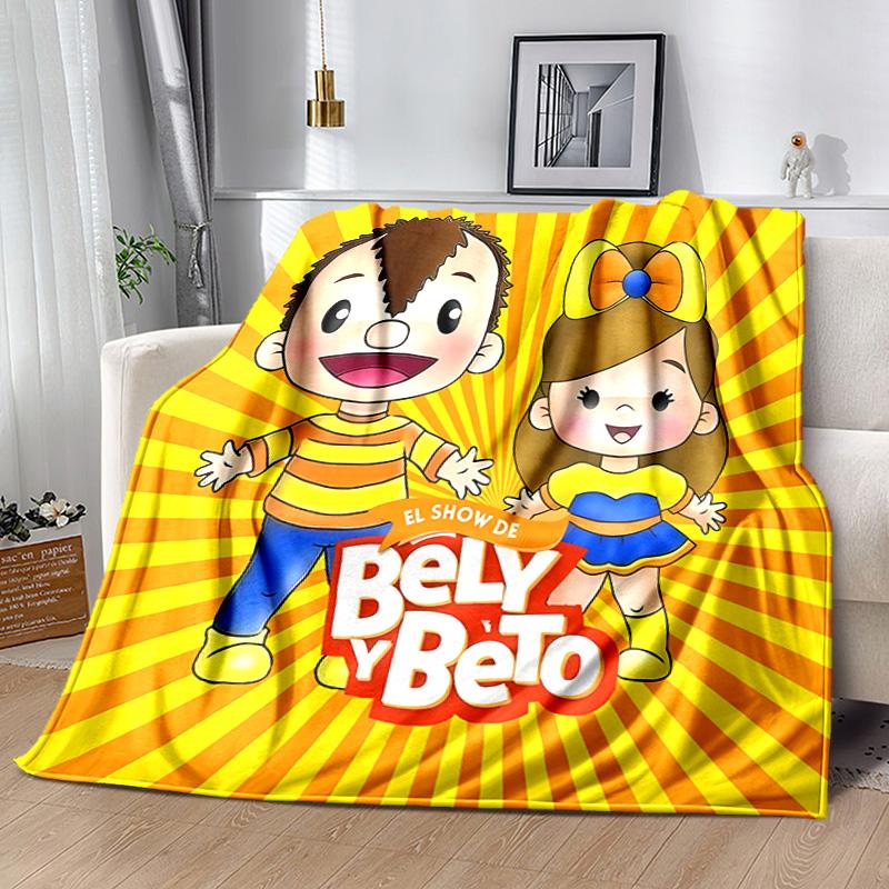 Cartoon B-Bely B-Beto printed throw blanket—lightweight,soft,warm;versatile blanket all seasons—perfect air-conditioning throw,nap blanket