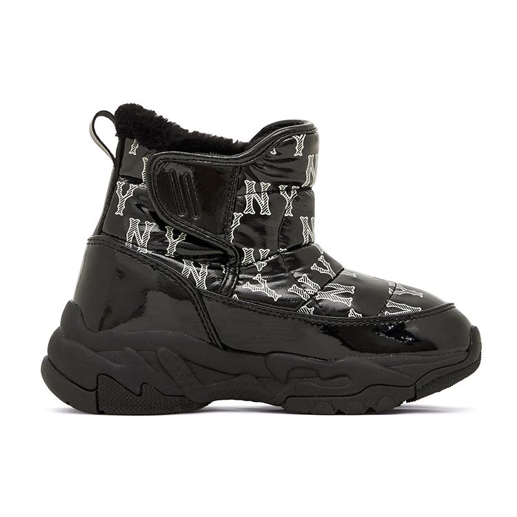 MLB Comfortable Trendy Non-Slip Low-Cut Childrens Snow Boots Kids boots Black 7AWBM0136-50BKS