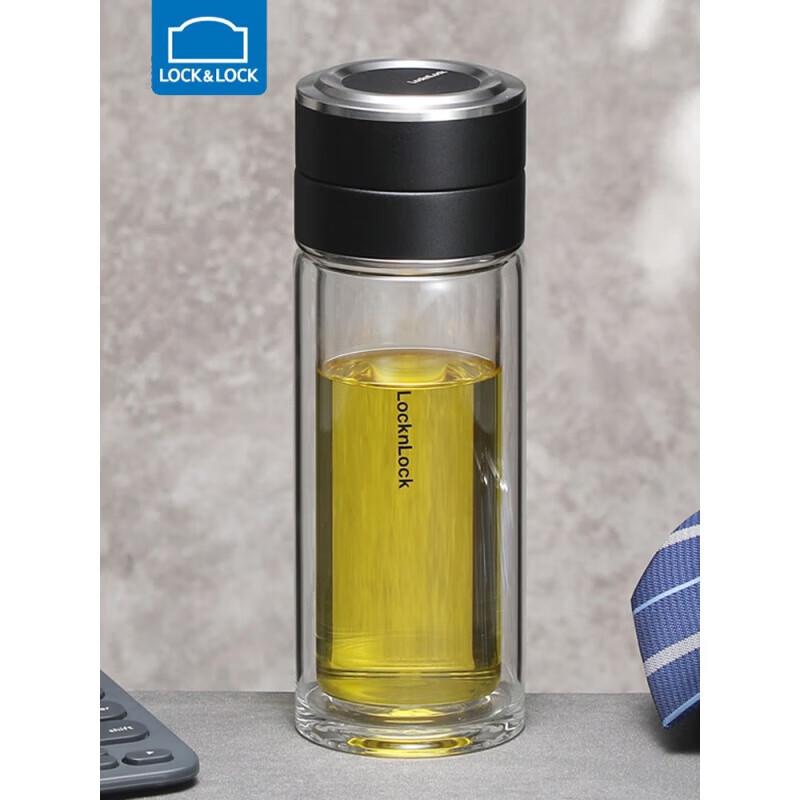 LOCK&LOCK Tea Infuser Double-Layer Glass Bottle