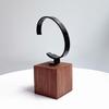 Supporto per Orologi in Legno di Noce Fatto a Mano Elegante Supporto Espositore per Orologi a Forma di C Portaoggetti per Orologi da Casa e Negozio