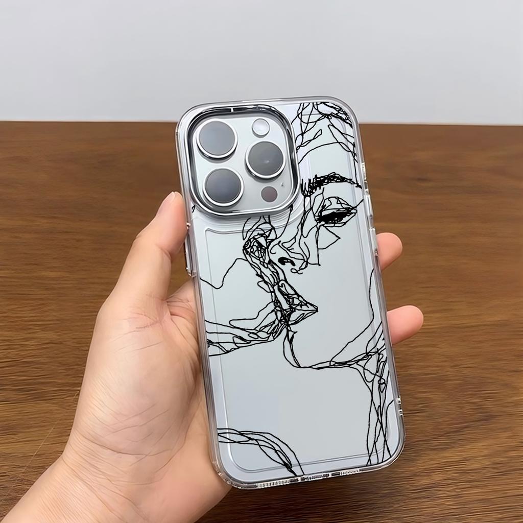 Luxury Travel Flight route Black lines design Phone Case For iPhone 17 16e 16 15 14 13 12 11mini Pro Max X XR 8 7 Air Plus Cover
