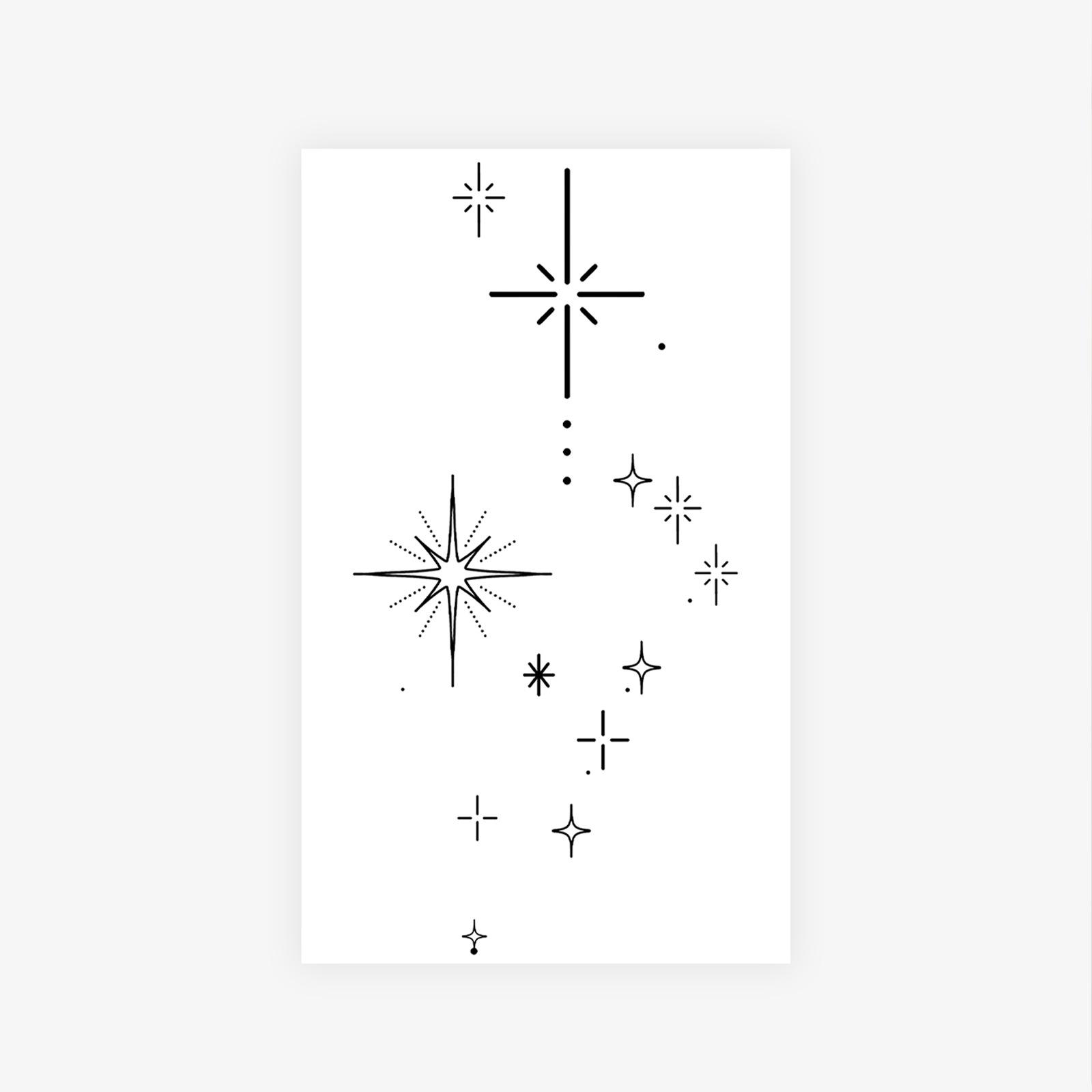 High-Value, Simple, Small, Fresh, Personality, Fashion, Star, Finger, Arm Tattoo Sticker 9*15CM