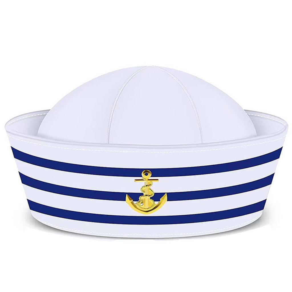Fashion Navy Sailor Hat with Neckerchief Set Delicate Girls Woman Hat Uniform Roll Up Brim Hat Ladies for Carnivals
