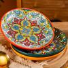 6.5inch Bohemia Ceramic Western Steak Plate Vintage Household Resterant Creative Bone Dish Fruit Dinner Tableware Plate 2025 New