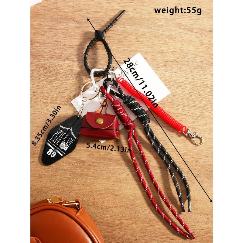 Style Fashion Leather Leopard Print Small Bag Braided Rope Bag Pendant Lanyard Premium Mobile Phone Pendant