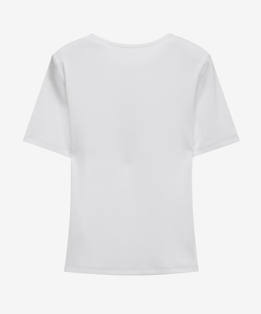 MIND BRIDGE WOMEN [W] Henley Neck Ribbed T-Shirt - 3 Colors