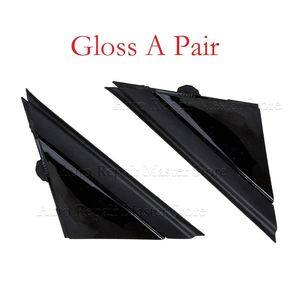 Left Right Gloss Black Car Door Mirror Flag Covers Trims Molding 1SH17KX7AA 1SH16KX7AA Fits for Fiat 500 2012-2017 Gloss Black A Pair