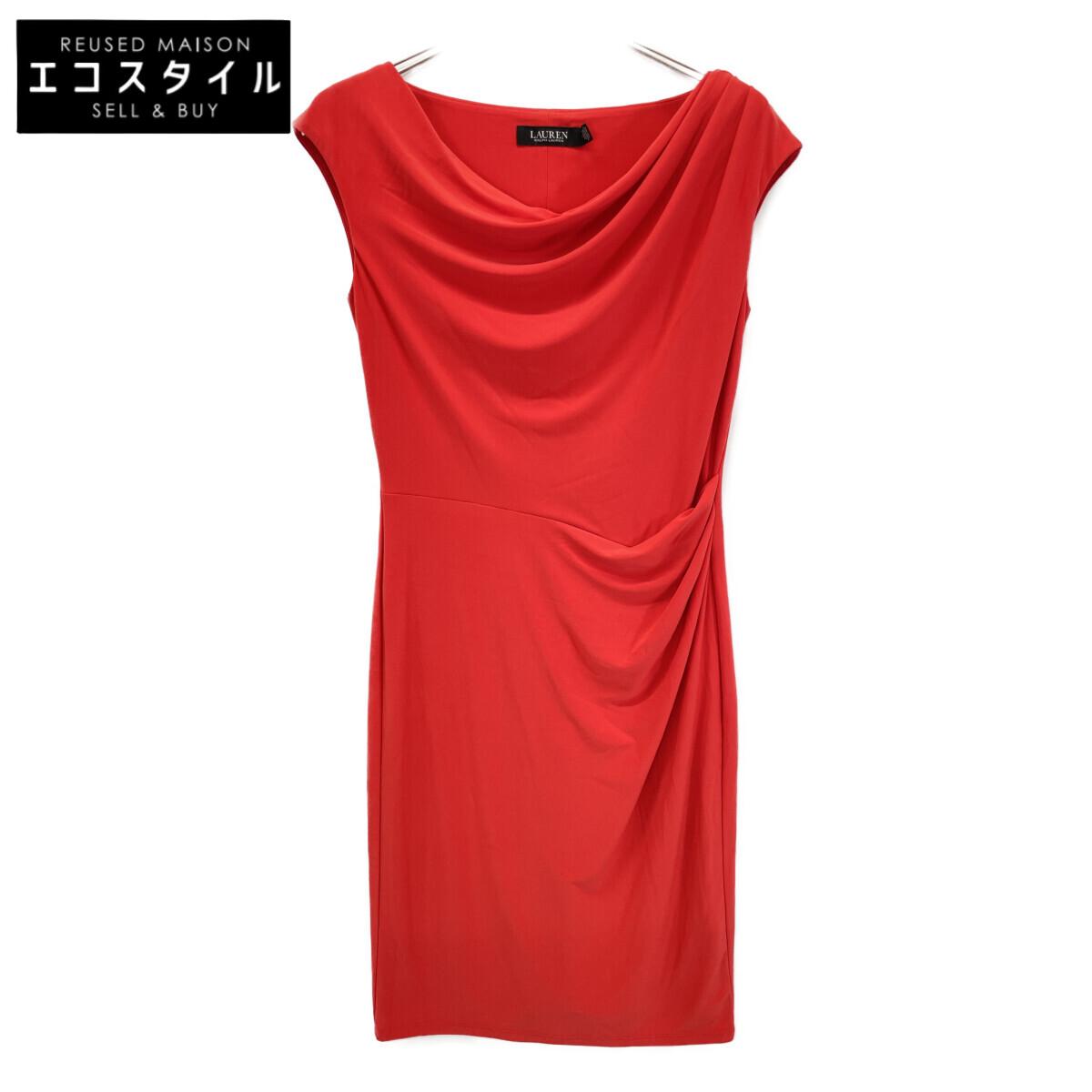 

LAUREN RALPH LAUREN Red sleeveless drape dress dress O RedUsed