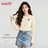 Baleno Women's Pure Cotton Round Neck Long Sleeve T-Shirt