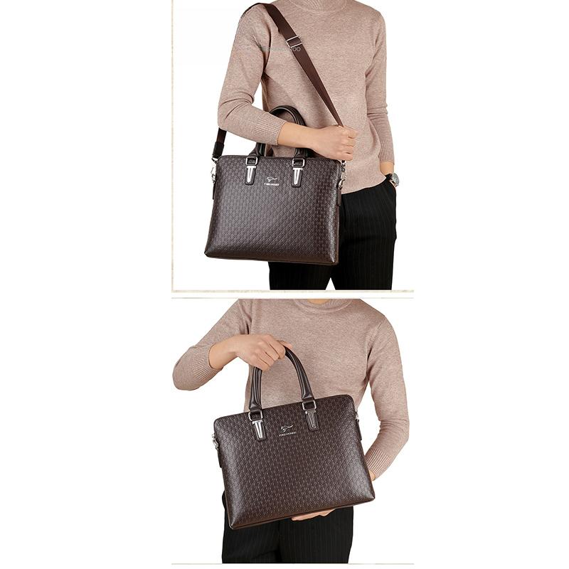 Men's Handbag Horizontal Business Briefcase Shoulder Messenger Bag
