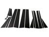BRIGHTZ Finish Stainless Steel Black Plated Pillar Panels for Estima Visor ACR Estima 4977 Ultra-Mirror (16-Piece Set) 50/55 (No Required)