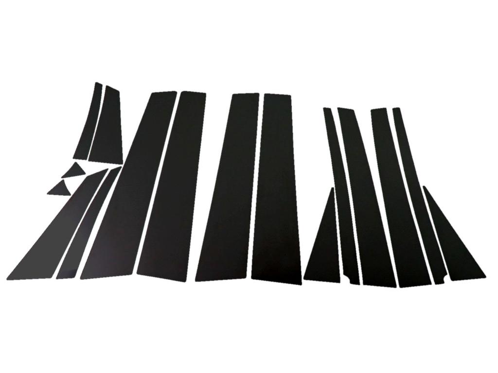BRIGHTZ Finish Stainless Steel Black Plated Pillar Panels for Estima Visor ACR Estima 4977 Ultra-Mirror (16-Piece Set) 50/55 (No Required)