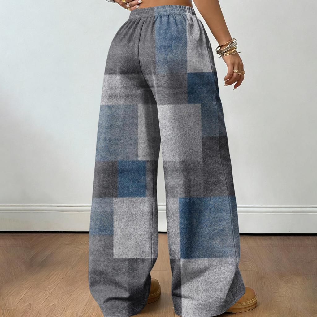 Damen Lässige und Modische Elastische Taille Weite Hose