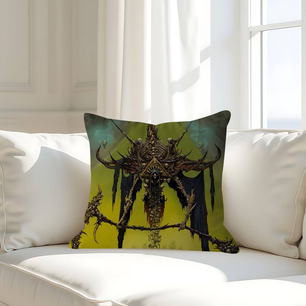 God With Us Skull Pillow Case Removable Washable Cushion Cover – All-Season Soft Linen