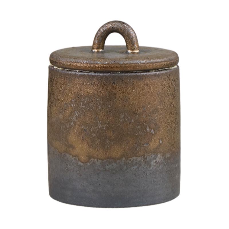 Japanese Retro Ceramic Tea Storage Canister - Moisture-proof, Sealed Pottery Jar for Pu'er, Black, and Green Tea