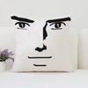 40x40cmPillow Case Man Face Double-sided Printed Short Plush Sofa Cushion Cover Chair Waist Support Bed Sleeping Pillow50x50cm