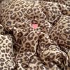 2026 Washable Leopard Print Chenille Kitten Bedding Set - Leopard Theme
