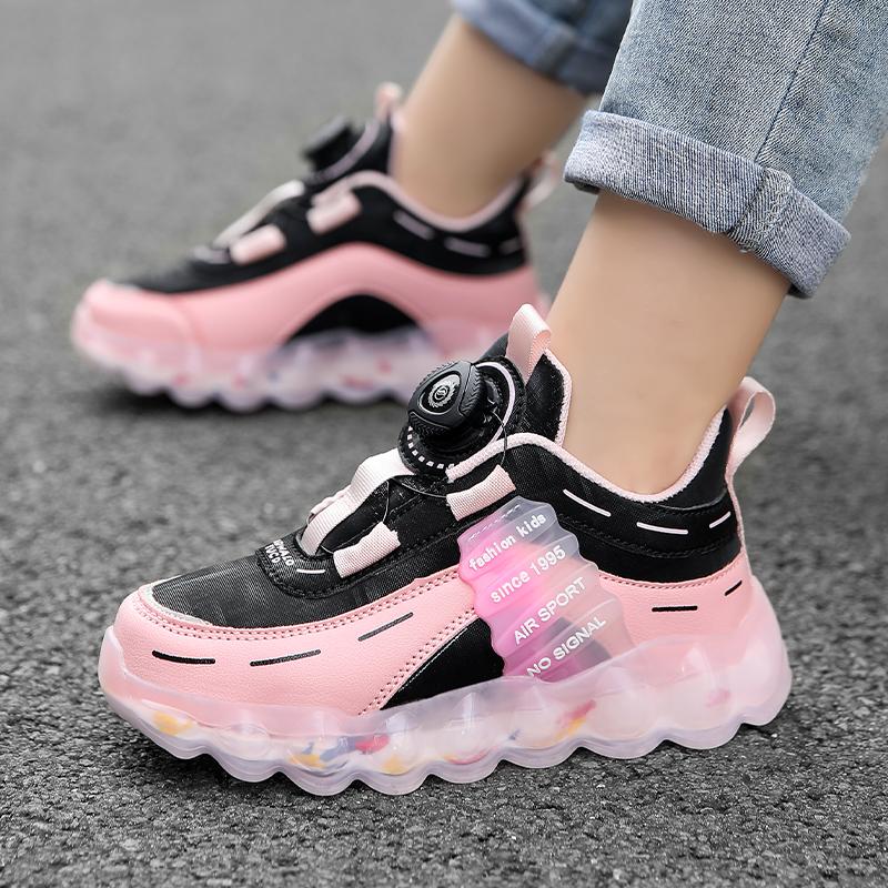 Розовые водонепроницаемые кроссовки из искусственной кожи для девочек — фото 13