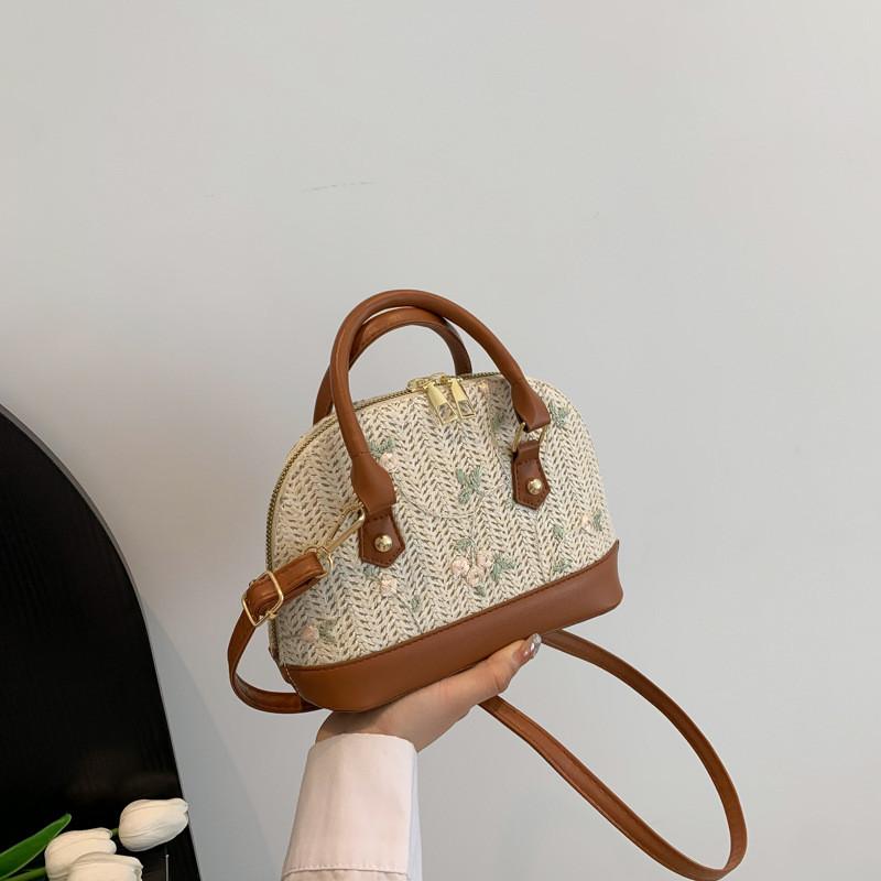 Stylish Vintage Shell Bag For Women In Black Beige Brown And Khaki Perfect For Casual Daily Use