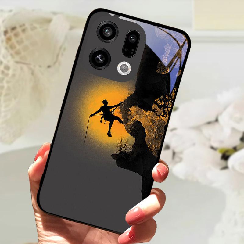 Für OPPO Find X9 Pro Hülle FindX9 PLJ110 Gehärtetes Glas Schutzrückseite Für OPPO Find X 9 X9Pro Handyhülle Stoßfänger Fundas