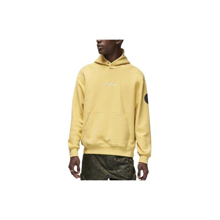 Jordan Paris Saint-Germain Letter Embroidery Loose Fleece Hoodie Men Hoodies Saturn-Gold FN5324-700