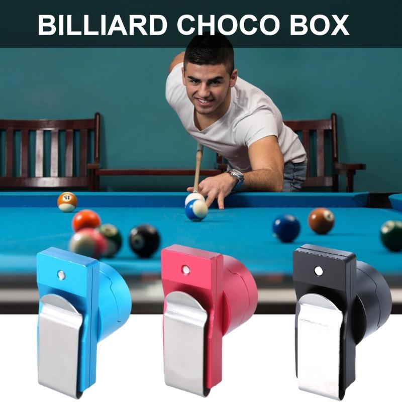 Pool Billiard Cue Chalk Holder, Pool Magnetic Chalk Holder Aluminium Magnetic Snooker Belt Clip Billiard Chalk Holder