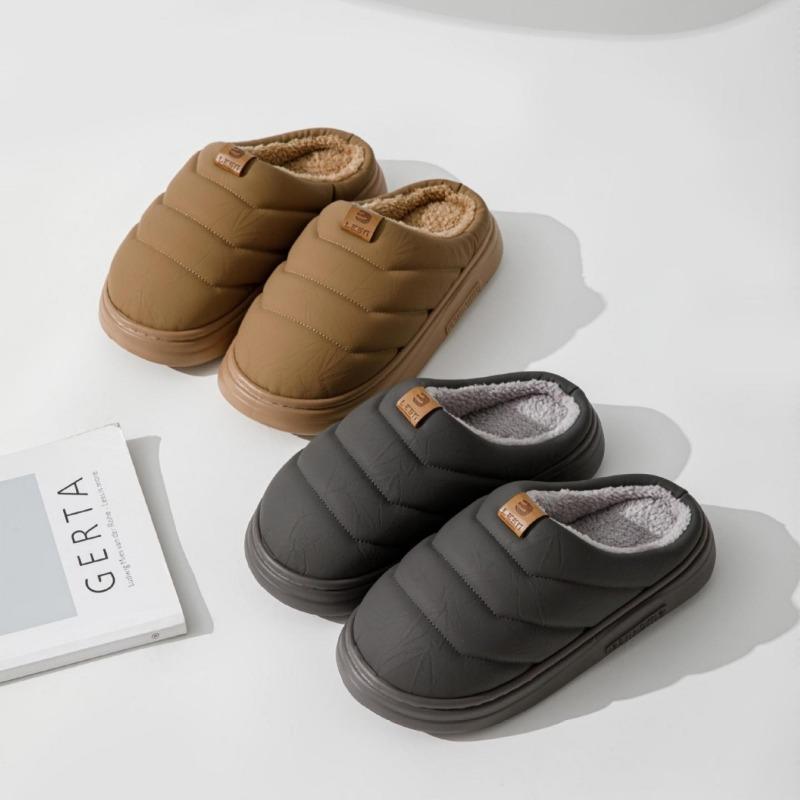 Under the Line Whole Cotton Slippers Women's New Winter Home Warmth Couple Plush Slippers Men
