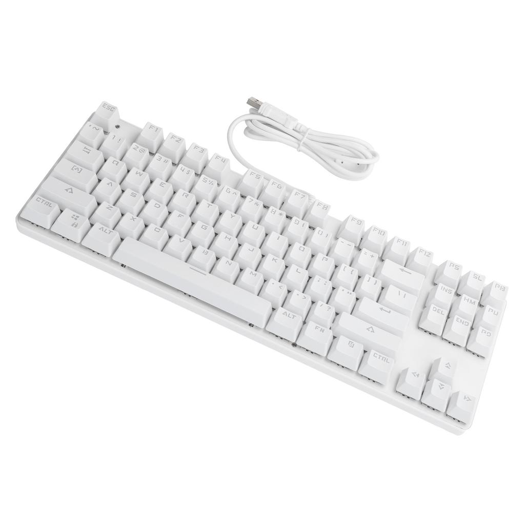 Mechanical Keyboard 87 Keys USB2.0 Wired Backlight Gaming Office Supplies Computer Parts 919‑10