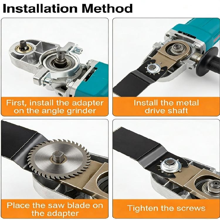 Quick Switches Angles Grinder Adapter Manual Operation Transform Functions Efficient Work Carbon Steel Adapter