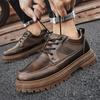 Mijn herfst nieuwe Britse lage casual herenschoenen Martin boots, kaki, bruin