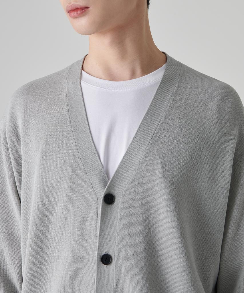 Musinsa Standard Cool Touch Essential Cardigan [Light Gray]