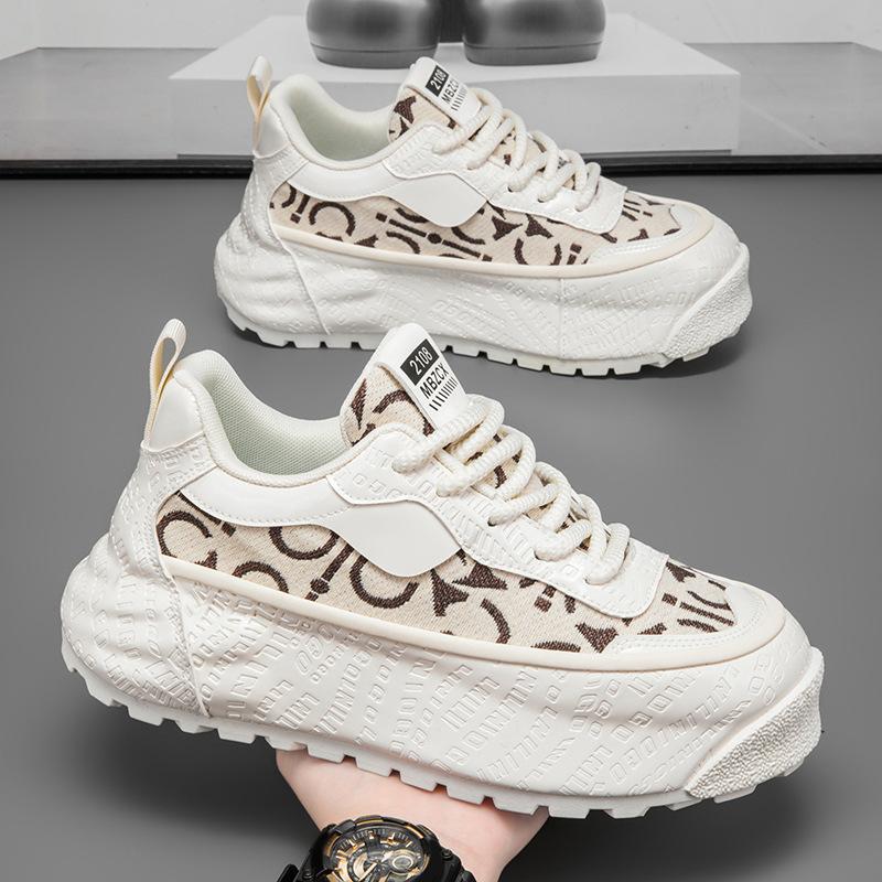 Korean version of high-end thick-soled men's shoes, fashionable and versatile height-increasing sports dad shoes, men's non-slip and wear-resistant c
