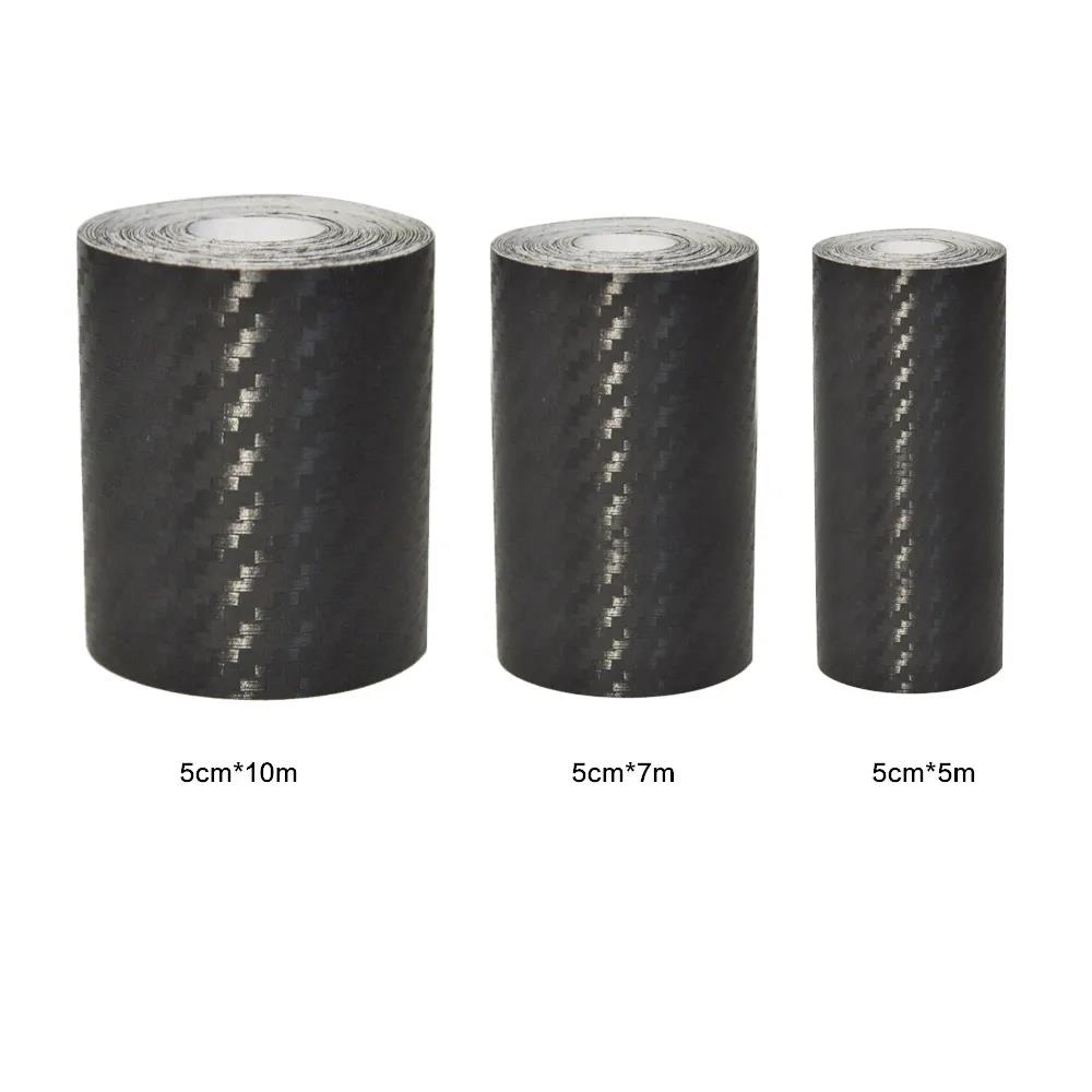 1/2pcs Carbon Fiber Automotive Adhesive Tape Roll Matte Black Protective Car Film Self-Adhesive Film 3D Car Film AccessoriesPinstriping Tape 3