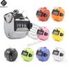 4 Digit Number Counters Metal Shell Hand Finger Display Manual Counting Tally Clicker Color Shell Timer Soccer Golf Counter