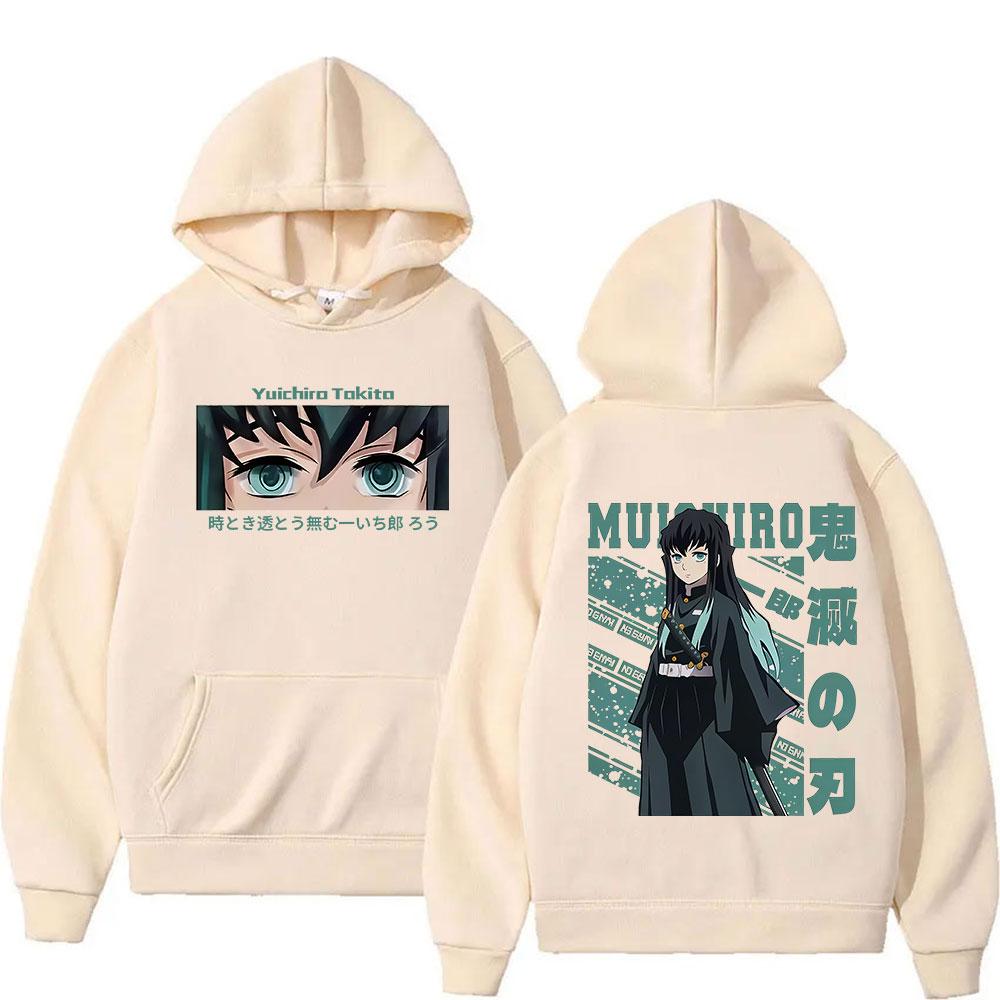 Anime Demon Slayer Grafická Mikina s Kapucí Muichiro Tokito Módní Pulovr Mikina Pánská Dámská Podzim Zima Mikiny Streetwear