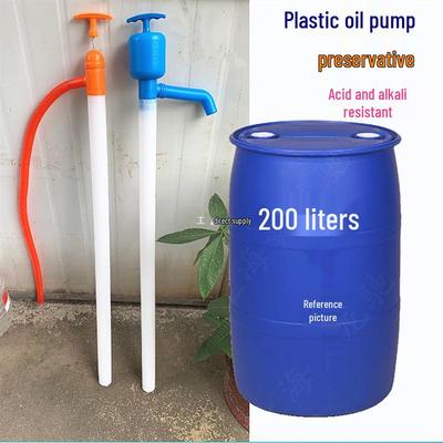 Corrosion-Resistant Manual Oil Siphon Pump: Plastic & Stainless Steel for 200L Drums