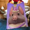 Game P-Party A-Animals Throw Flannel Cozy Print Blanket, Portable, Durable Machine Washable Cute Cool