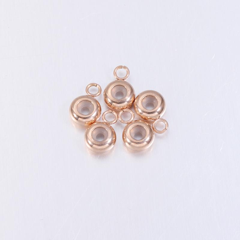 Acier Inoxydable Plaqué Or 18K Perles Ajustables pour Bijoux DIY: Bracelet, Collier, Positionnement d'anneau en silicone