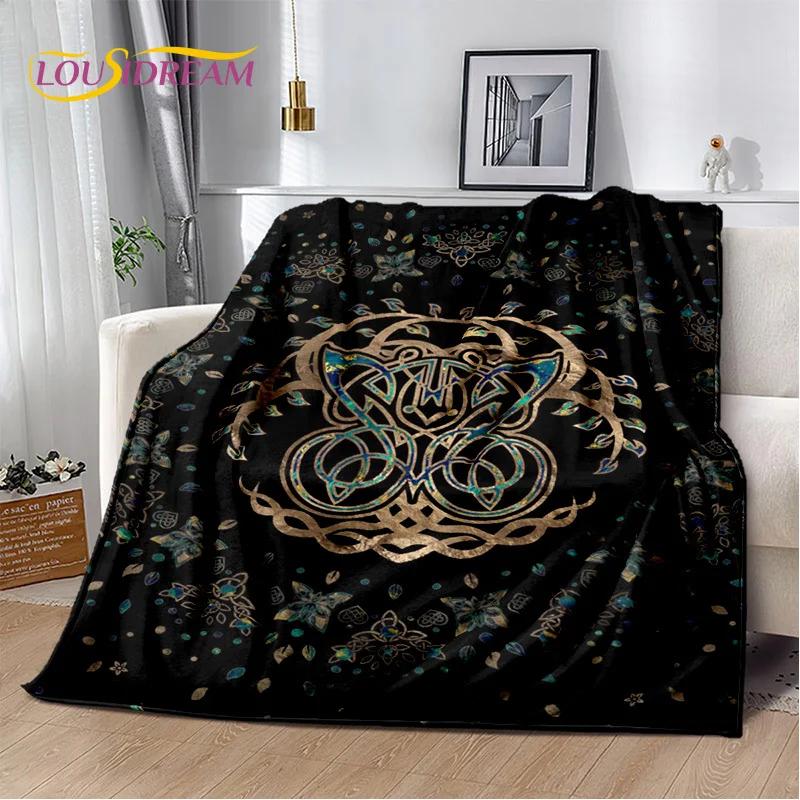 Nordic Mythology Yggdrasil Nature Tree of Life Blanket,Flannel Soft Throw Blanket for Home Bedroom Bed Sofa Picnic Office Kids