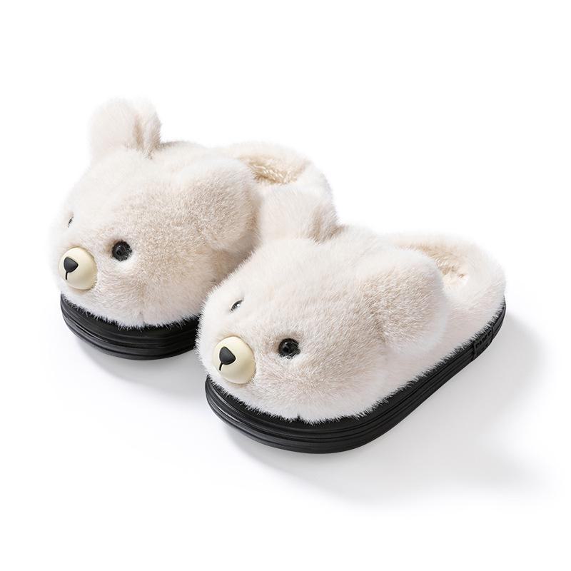 Dětské zimní bavlněné pantofle: Měkké, protiskluzové, plyšové domácí boty pro chlapce a dívky